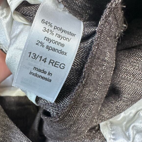 Maurices Brown Wide Leg Dress Pant Womens Size 13/14 Y2k Retro Mid Rise Trousers - Picture 5 of 6